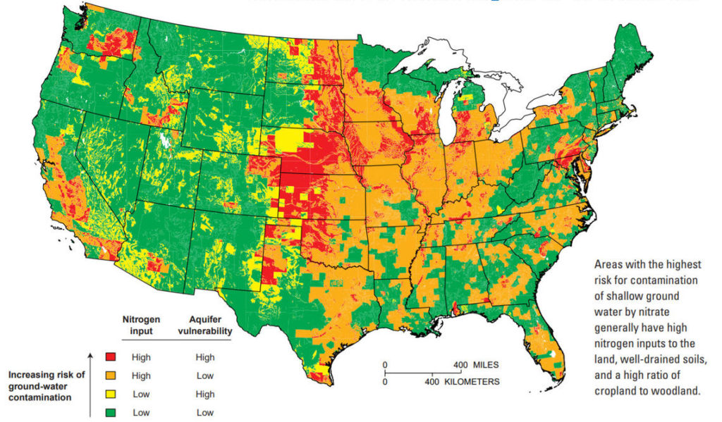 Nitrate Pollution in Water by US States