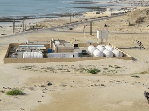 Modern Water's containerized forward osmosis desalination plant at Al Khaluf, Oman Photo credit: Orgebot.